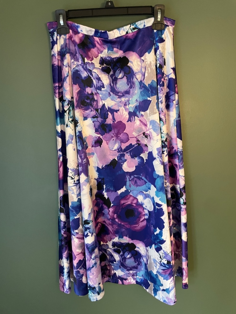S handmade Floral Purple A-Line Women’s Skirt